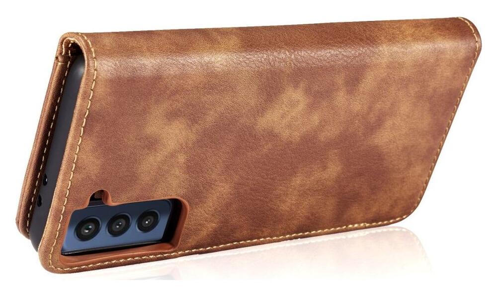 Samsung Galaxy S21 FE Hoesje 2-in-1 Book Case en Back Cover Bruin afbeelding 10