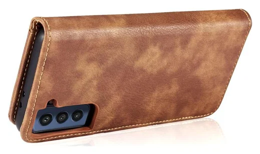 Samsung Galaxy S21 FE Hoesje 2-in-1 Book Case en Back Cover Bruin afbeelding 10