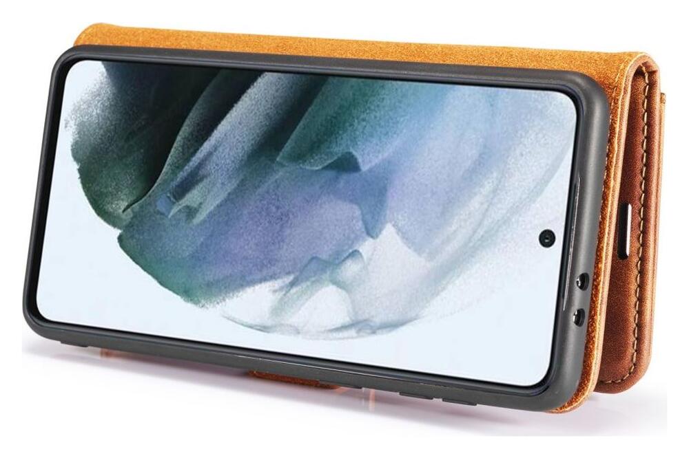 Samsung Galaxy S21 FE Hoesje 2-in-1 Book Case en Back Cover Bruin afbeelding 11
