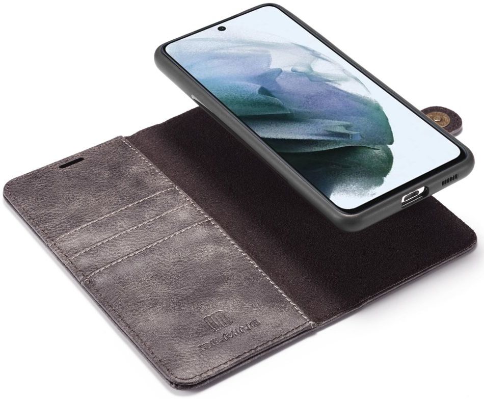 Samsung Galaxy S21 FE Hoesje 2-in-1 Book Case en Back Cover Grijs afbeelding 1