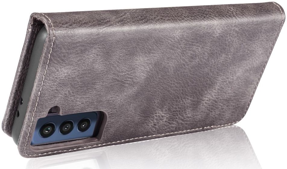 Samsung Galaxy S21 FE Hoesje 2-in-1 Book Case en Back Cover Grijs afbeelding 10