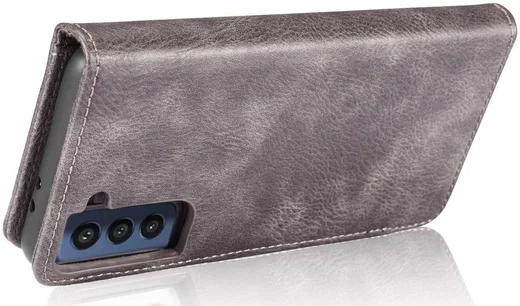 Samsung Galaxy S21 FE Hoesje 2-in-1 Book Case en Back Cover Grijs afbeelding 10