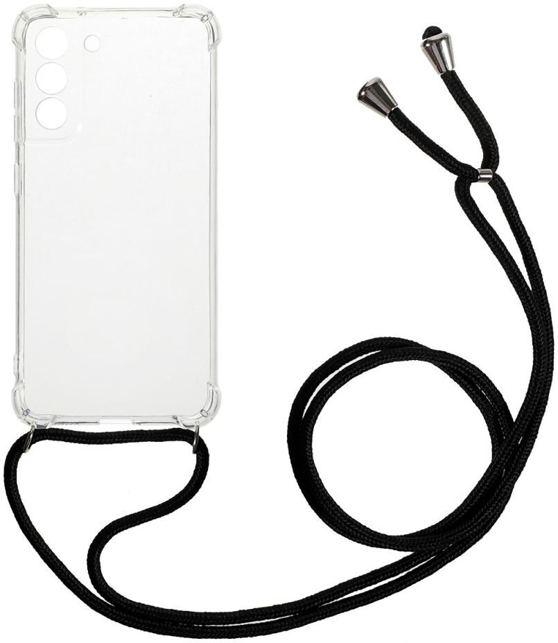 Samsung Galaxy S21 FE Hoesje met Koord Shockproof TPU Transparant afbeelding 1