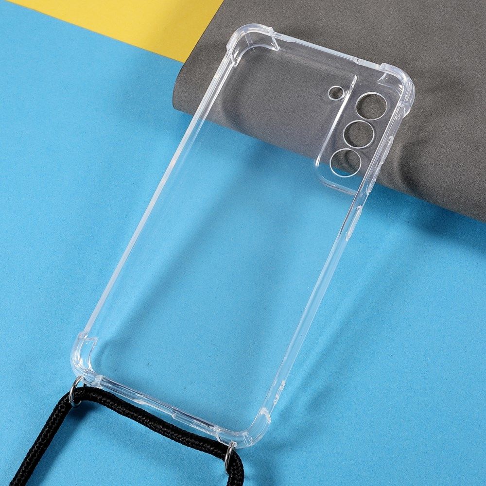Samsung Galaxy S21 FE Hoesje met Koord Shockproof TPU Transparant afbeelding 10