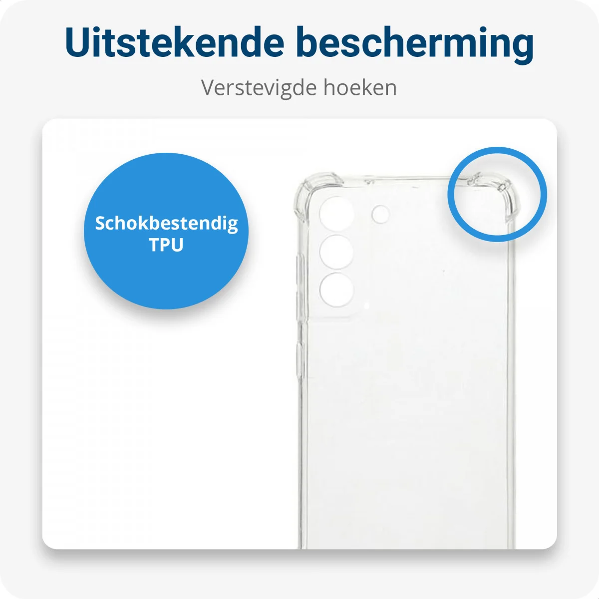 Samsung Galaxy S21 FE Hoesje met Koord Shockproof TPU Transparant afbeelding 2