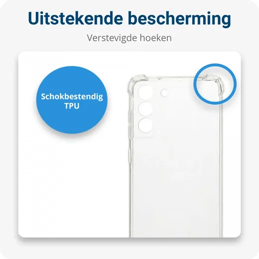 Samsung Galaxy S21 FE Hoesje met Koord Shockproof TPU Transparant afbeelding 2