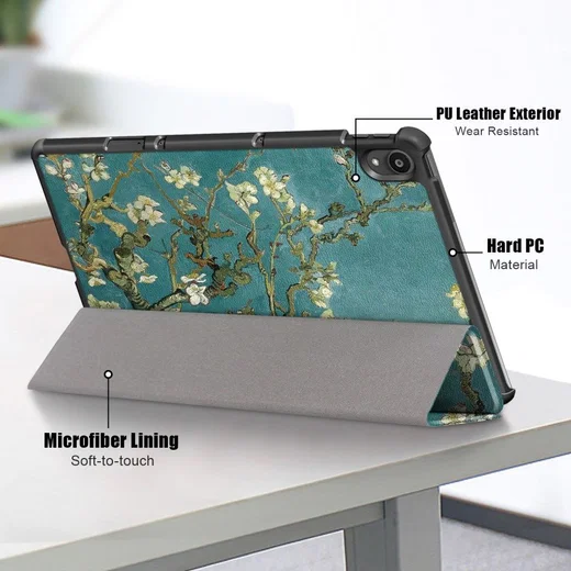 Lenovo Tab P11 / P11 Plus Hoes Tri-Fold Book Case Blossom Print afbeelding 8