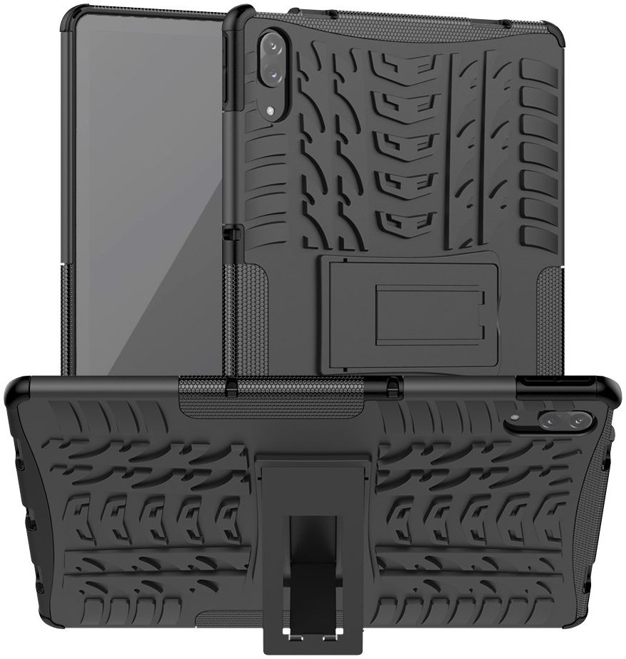 Lenovo Tab P11 Pro Hoes Hybride Back Cover met Kickstand Zwart afbeelding 1