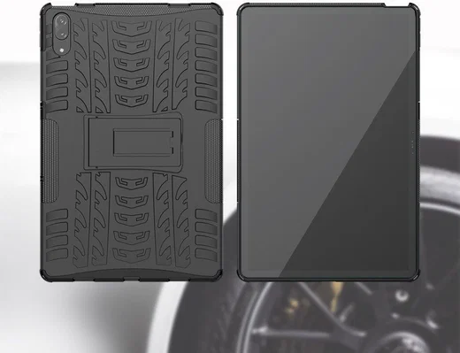 Lenovo Tab P11 Pro Hoes Hybride Back Cover met Kickstand Zwart afbeelding 9