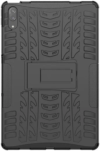 Lenovo Tab P11 Pro Hoes Hybride Back Cover met Kickstand Zwart afbeelding 2