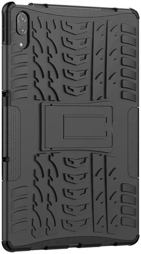 Lenovo Tab P11 Pro Hoes Hybride Back Cover met Kickstand Zwart afbeelding 4