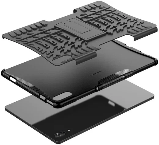 Lenovo Tab P11 Pro Hoes Hybride Back Cover met Kickstand Zwart afbeelding 7