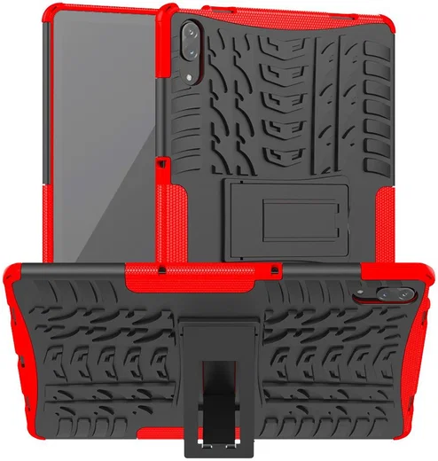 Lenovo Tab P11 Pro Hoes Hybride Back Cover met Kickstand Rood afbeelding 1