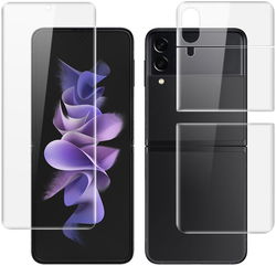 Samsung Galaxy Z Flip 4 / 3 Screenprotector Voor- en Achterzijde afbeelding