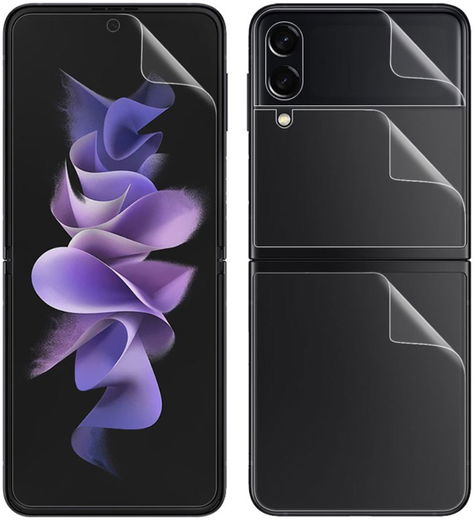 Samsung Galaxy Z Flip 4 / 3 Screenprotector Voor- en Achterzijde afbeelding 3