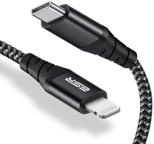 ESR USB-C naar Apple Lightning Kabel MFi 2M Zwart afbeelding 9