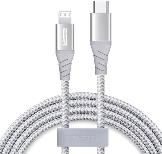 ESR USB-C naar Apple Lightning Snellaad Kabel MFi 1M Wit afbeelding 1