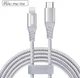 ESR USB-C naar Apple Lightning Snellaad Kabel MFi 1M Wit afbeelding 4