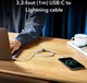 ESR USB-C naar Apple Lightning Snellaad Kabel MFi 1M Wit afbeelding 16