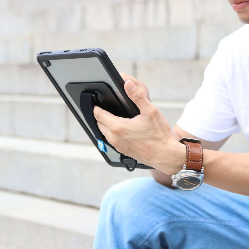 Armor-X iPad 10.2 (2019/2020/2021) Hoes met Screen Protector en Handriem Zwart afbeelding 5