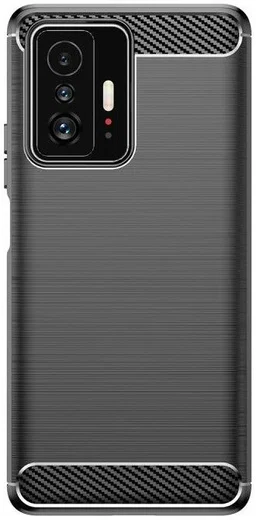 Xiaomi 11T/11T Pro Hoesje Geborsteld TPU Back Cover Zwart afbeelding 2