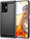 Xiaomi 11T/11T Pro Hoesje Geborsteld TPU Back Cover Zwart afbeelding 1