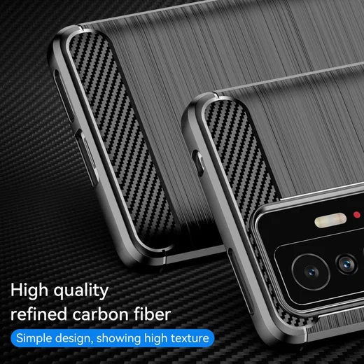 Xiaomi 11T/11T Pro Hoesje Geborsteld TPU Back Cover Zwart afbeelding 4