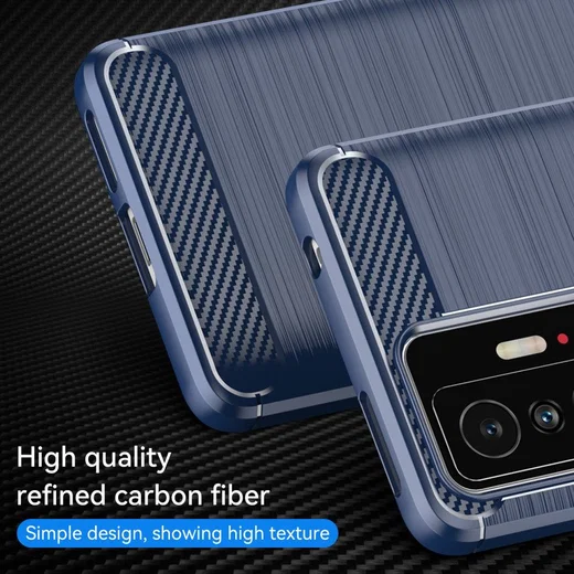 Xiaomi 11T/11T Pro Hoesje Geborsteld TPU Back Cover Blauw afbeelding 4