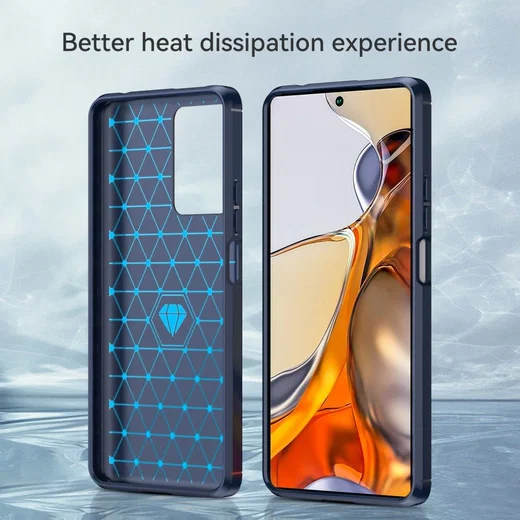 Xiaomi 11T/11T Pro Hoesje Geborsteld TPU Back Cover Blauw afbeelding 6