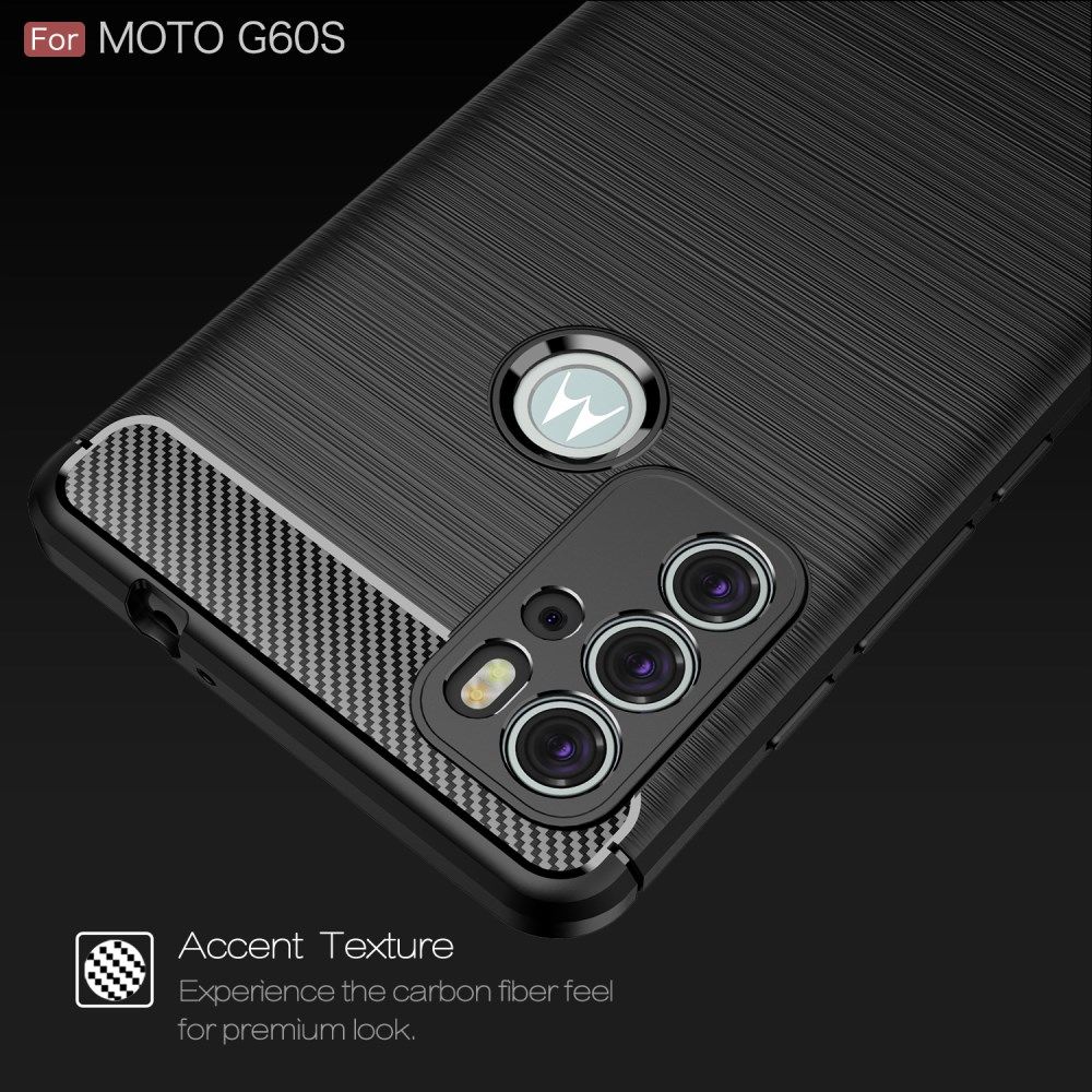 Motorola Moto G60S Hoesje Geborsteld TPU Back Cover Zwart afbeelding 7