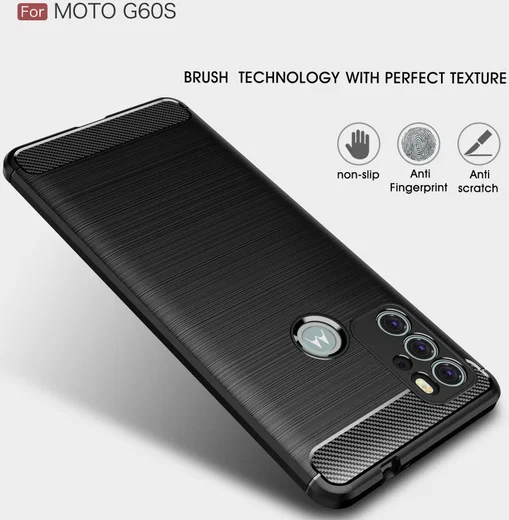 Motorola Moto G60S Hoesje Geborsteld TPU Back Cover Blauw afbeelding 5