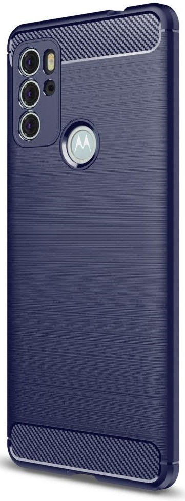 Motorola Moto G60S Hoesje Geborsteld TPU Back Cover Blauw afbeelding 1