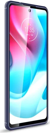 Motorola Moto G60S Hoesje Geborsteld TPU Back Cover Blauw afbeelding 2