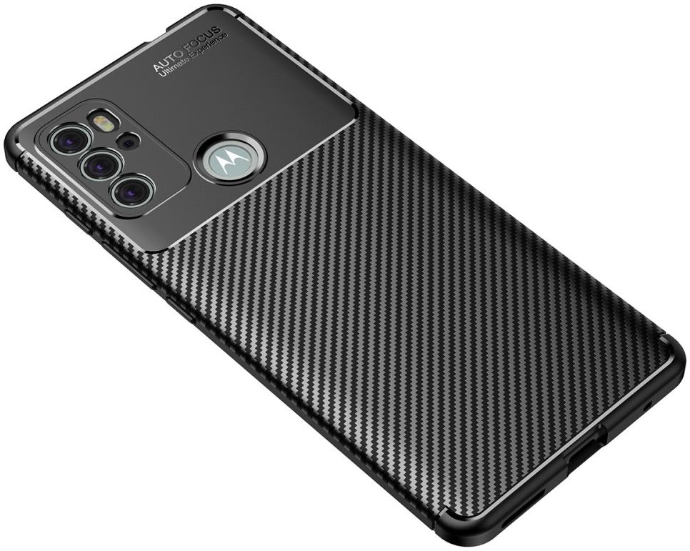 Motorola Moto G60S Hoesje Siliconen Carbon TPU Back Cover  Zwart afbeelding 6