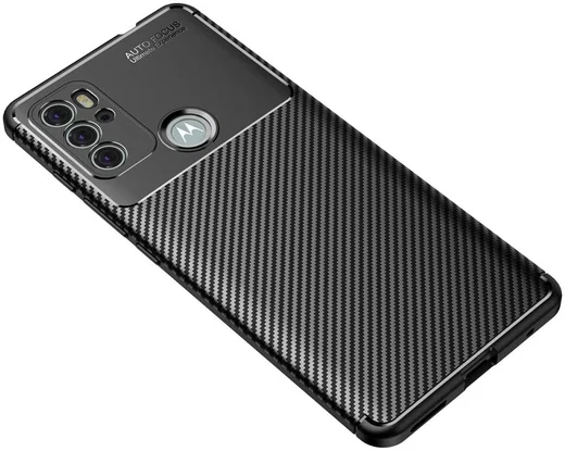 Motorola Moto G60S Hoesje Siliconen Carbon TPU Back Cover  Zwart afbeelding 6