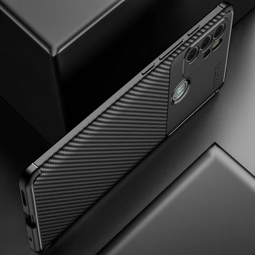 Motorola Moto G60S Hoesje Siliconen Carbon TPU Back Cover  Zwart afbeelding 8