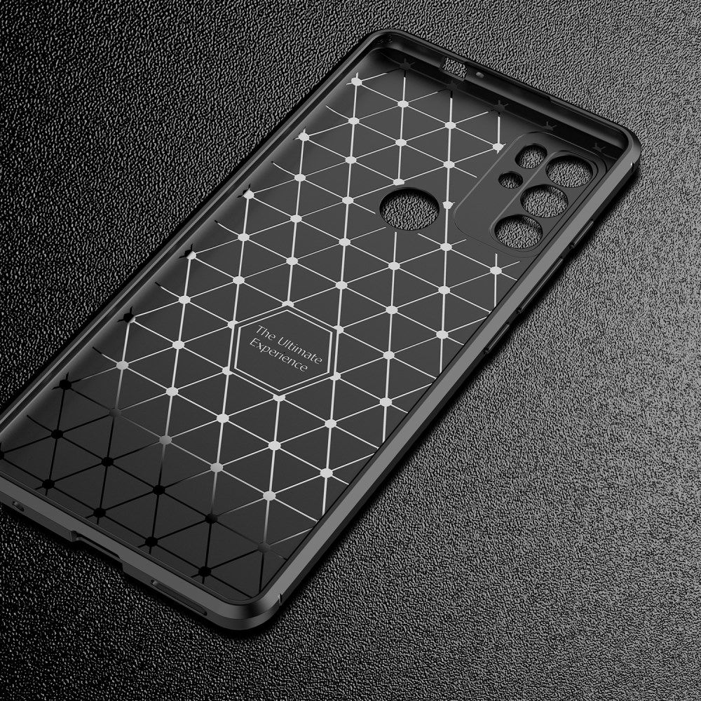 Motorola Moto G60S Hoesje Siliconen Carbon TPU Back Cover  Zwart afbeelding 9