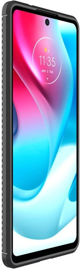 Motorola Moto G60S Hoesje Siliconen Carbon TPU Back Cover  Zwart afbeelding 2