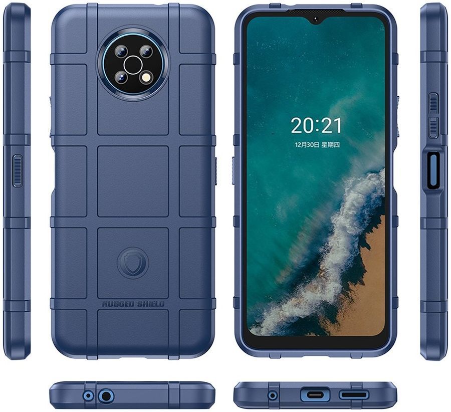 Nokia G50 Hoesje Shock Proof Rugged Shield Back Cover Blauw afbeelding 9