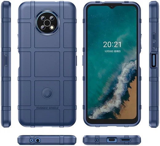 Nokia G50 Hoesje Shock Proof Rugged Shield Back Cover Blauw afbeelding 9