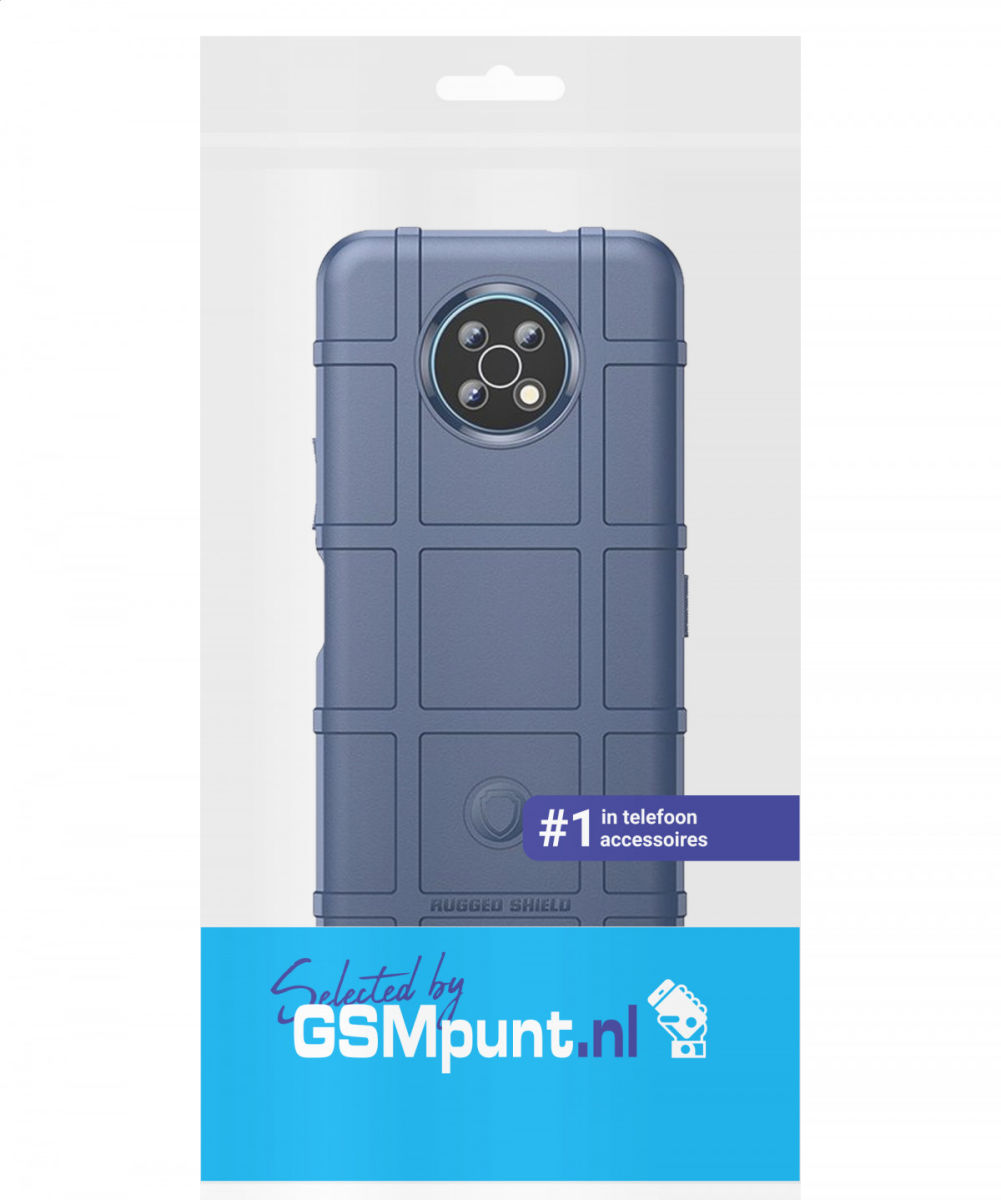 Nokia G50 Hoesje Shock Proof Rugged Shield Back Cover Blauw afbeelding 2