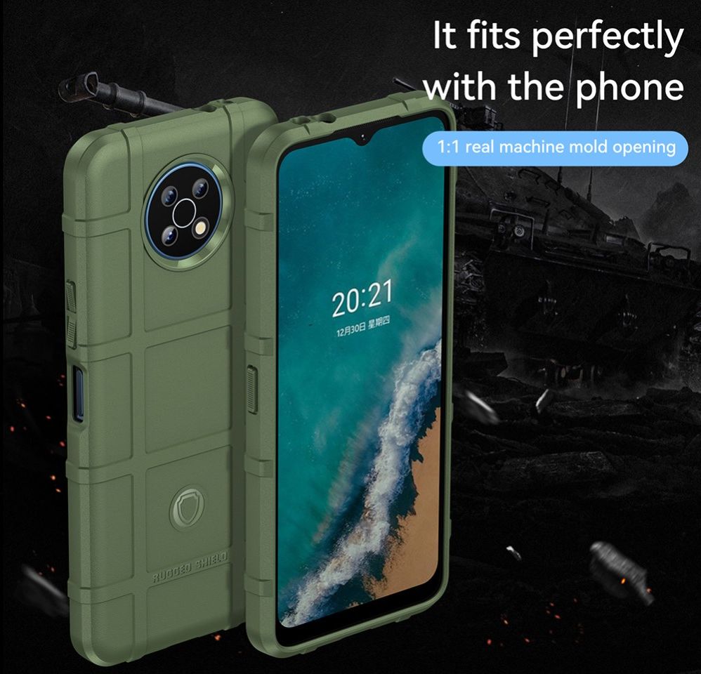 Nokia G50 Hoesje Shock Proof Rugged Shield Back Cover Groen afbeelding 4