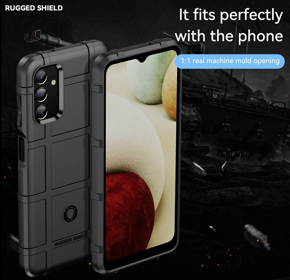 Samsung Galaxy A13 5G/A04s Hoesje Shock Proof Rugged Back Cover Zwart afbeelding 3