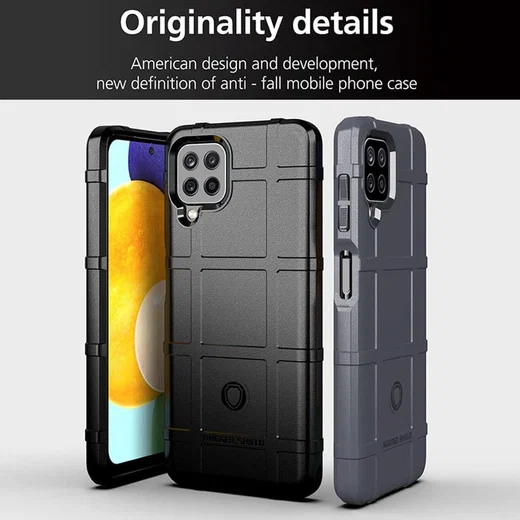 Samsung Galaxy M22/A22 4G Hoesje Shock Proof Rugged Shield Blauw afbeelding 3