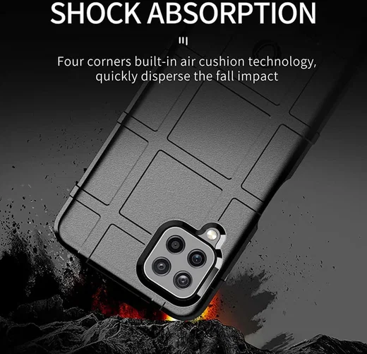 Samsung Galaxy M22/A22 4G Hoesje Shock Proof Rugged Shield Blauw afbeelding 4