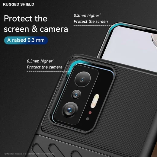 Xiaomi 11T/11T Pro Hoesje TPU Thunder Design Back Cover Zwart afbeelding 3