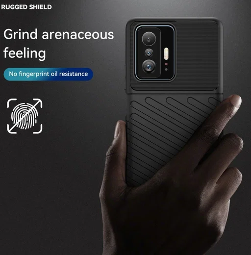 Xiaomi 11T/11T Pro Hoesje TPU Thunder Design Back Cover Zwart afbeelding 6