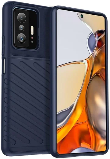 Xiaomi 11T/11T Pro Hoesje TPU Thunder Design Back Cover Blauw afbeelding 1