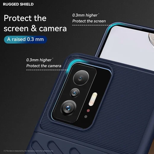 Xiaomi 11T/11T Pro Hoesje TPU Thunder Design Back Cover Blauw afbeelding 3