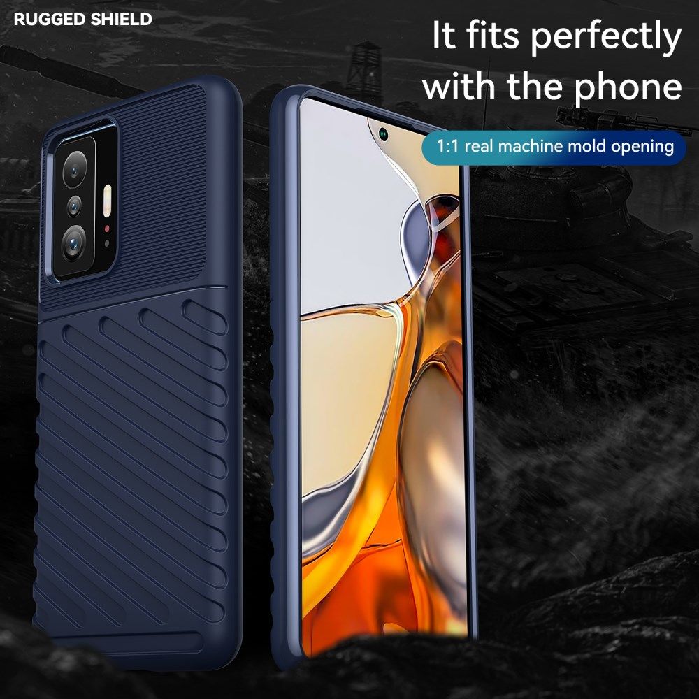 Xiaomi 11T/11T Pro Hoesje TPU Thunder Design Back Cover Blauw afbeelding 6
